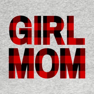 Girl Mom in Buffalo Plaid T-Shirt